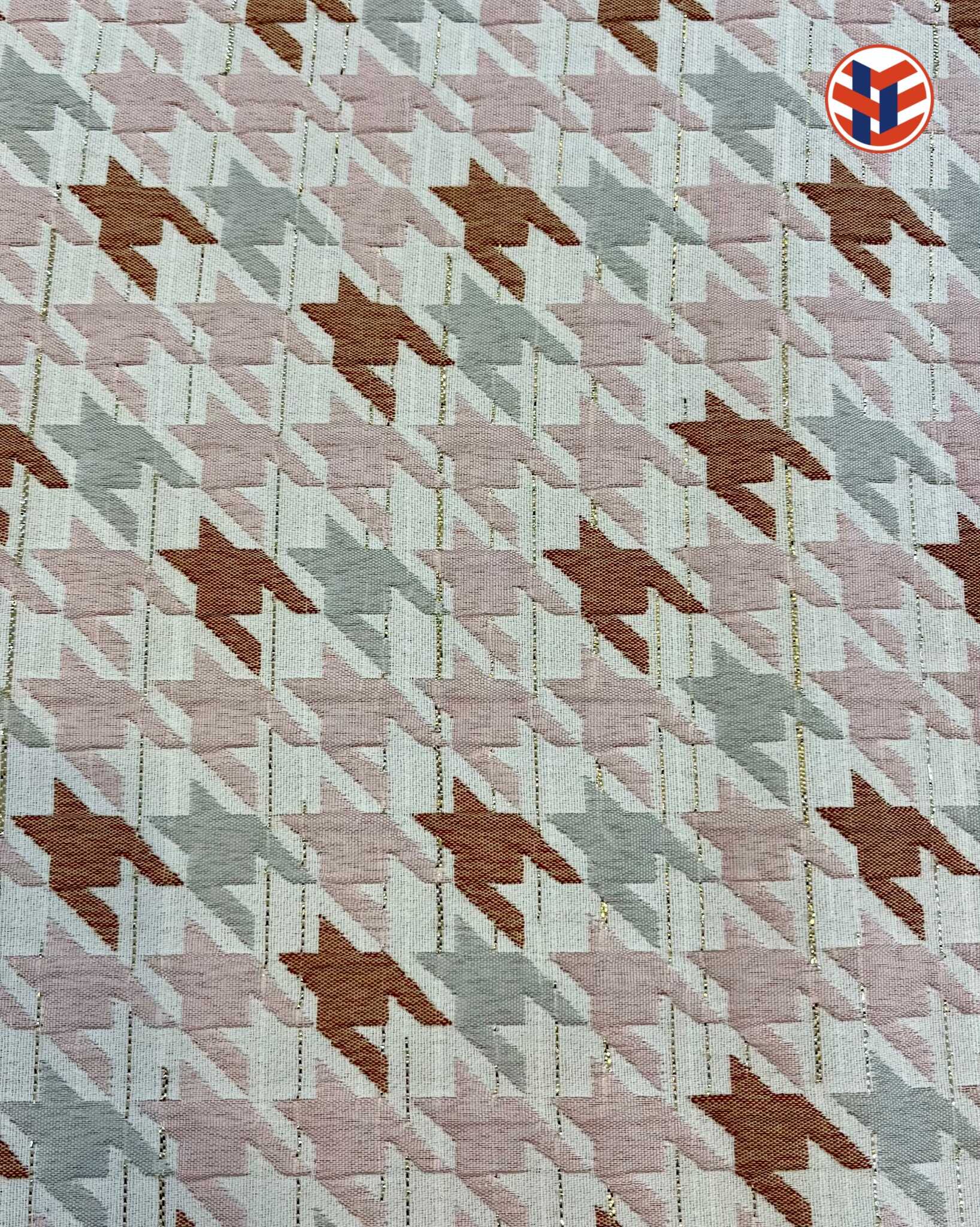 پارچه ژاکارد مجلسی پیر دوپل پود رنگی لمه دار